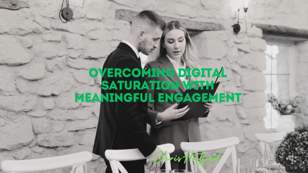 Marketing professional engaging with customers to build trust and authenticity amidst digital saturation