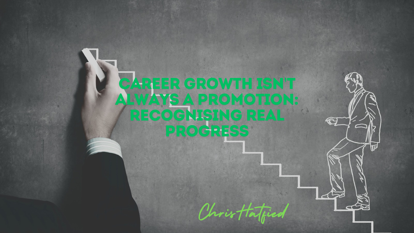 Illustration representing career growth beyond job titles and promotions